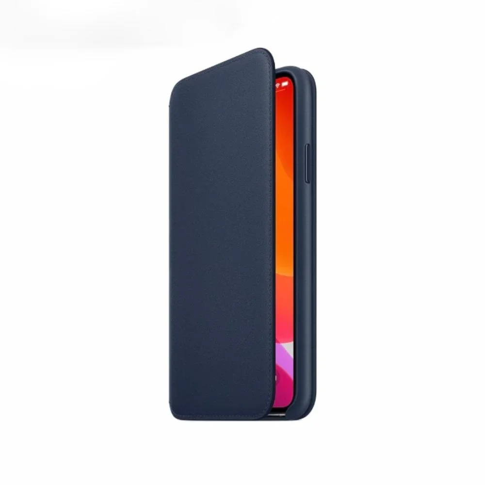 Apple iPhone 11 Pro Max Leather Folio Deep Sea Blue
